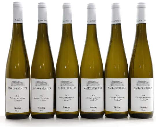 Zeltinger Sonnenuhr Riesling Auslese ** Weiße Kapsel trocken