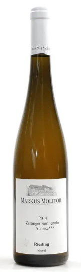 Zeltinger Sonnenuhr Riesling Auslese ***  trocken, weiße Kapsel