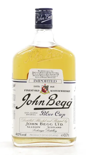 John Begg Finest old Scotch Whisky Blue Cap