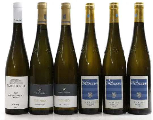 Zeltinger Sonnenuhr Riesling Auslese **  trocken, weiße Kapsel