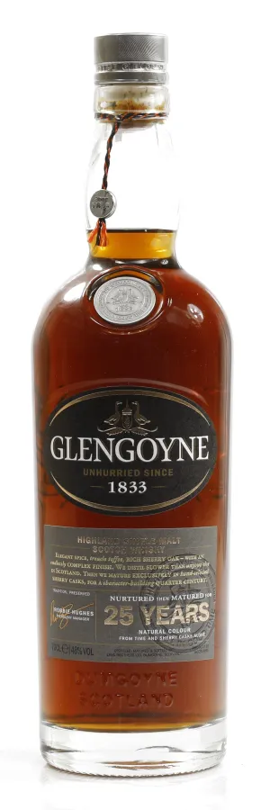 Glengoyne Single Malt Scotch Whisky T25 years Signature Robby Highes 48 % vol. 0 (0,7 l) – kavel bij Koppe & Partner Weinauktionen, Bremen