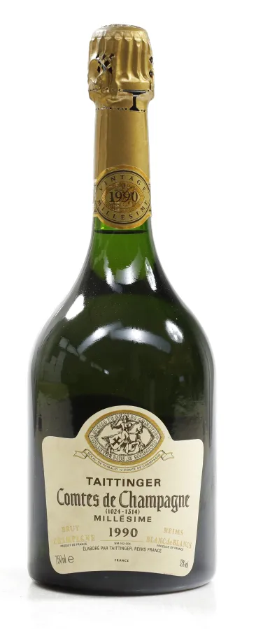Taittinger Comtes de Champagne Blanc de Blanc Brut 1990 (0,75 l) – kavel bij Koppe & Partner Weinauktionen, Bremen
