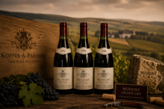 Daniel Moine-Hudelot Musigny Grand Cru: Drei Spitzenjahrgänge 1988, 1990 & 1992 in der Auktion #526